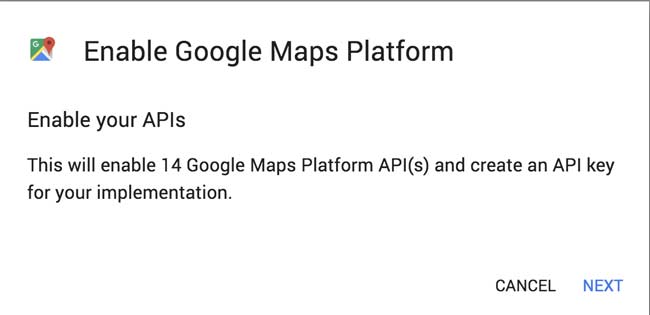 Enable Google Maps Platform