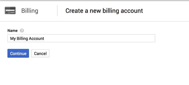 Set up Google account billing